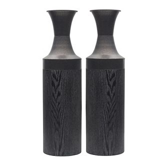 Elements Fluted Decorative Vase Floor Decor 2 pc Set