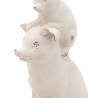 Elements Stacked Pigs Statue Table Decor