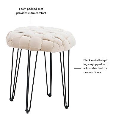 Linon Shadbury Round Stool