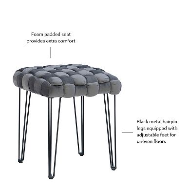 Linon Shadbury Square Stool