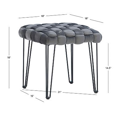 Linon Shadbury Square Stool