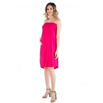 Maternity 24Seven Comfort Apparel Strapless Mini Dress