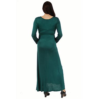 Maternity 24Seven Comfort Long Sleeve Maxi Dress