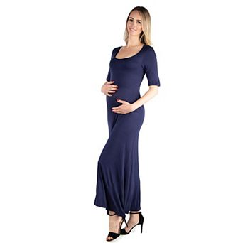 Maternity 24Seven Comfort Apparel Casual Maxi Dress