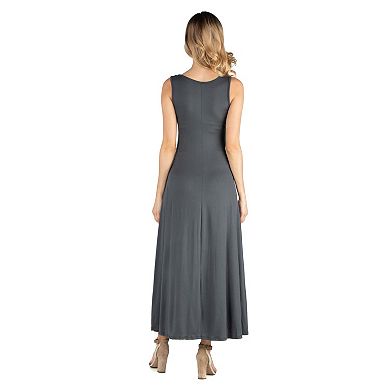 Maternity 24Seven Comfort Slim Fit A-Line Sleeveless Maxi Dress