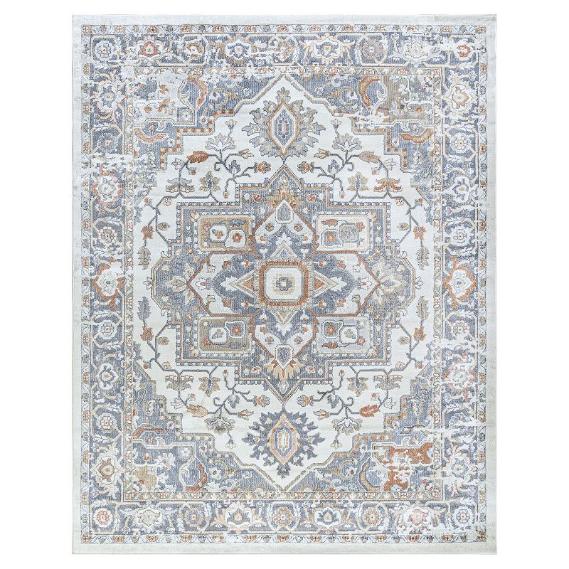 53327542 Khl Rugs Anabella Pink Traditional Rug, White, 5X7 sku 53327542