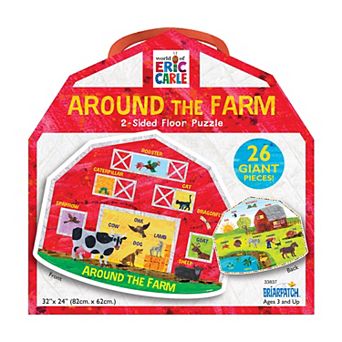 Briarpatch 26 pc The World of Eric Carle Around the Farm 2-Sided Floor Puzzle