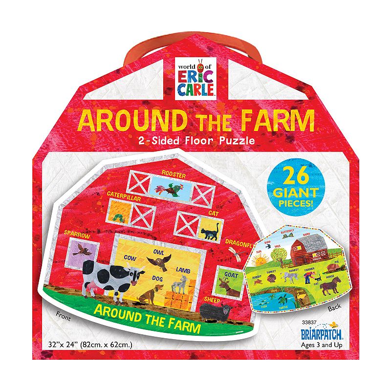 Briarpatch 26-Piece The World of Eric Carle Around the Farm 2-Sided Floor P