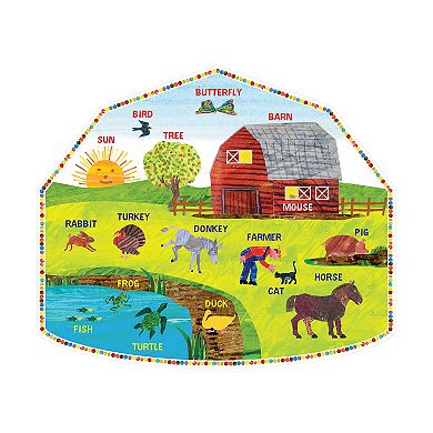 Briarpatch 26-Piece The World of Eric Carle Around the Farm 2-Sided Floor Puzzle