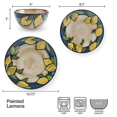 Pfaltzgraff Painted Lemons 12-pc. Dinnerware Set