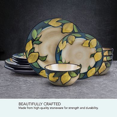 Pfaltzgraff Painted Lemons 12-pc. Dinnerware Set