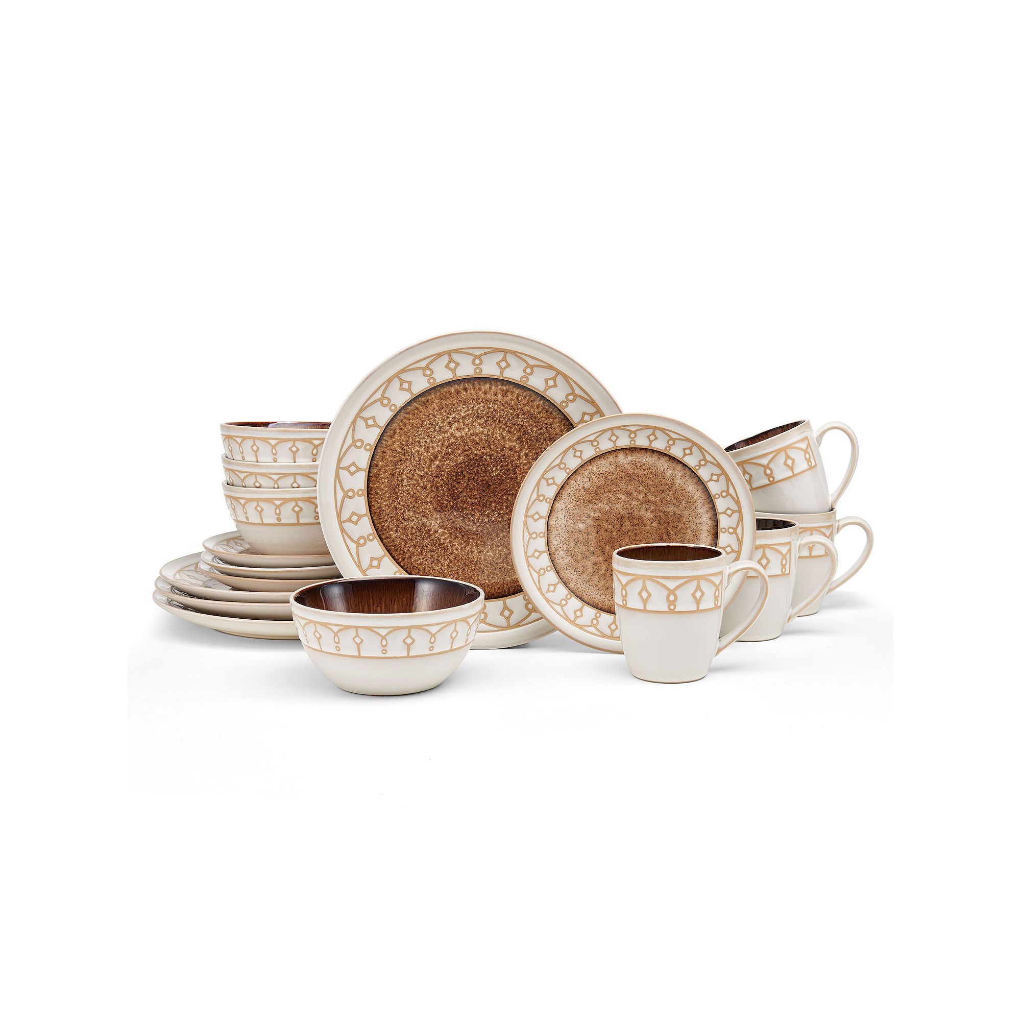 Pfaltzgraff Remi Beige 16-pc. Dinnerware Set, Beige Khaki