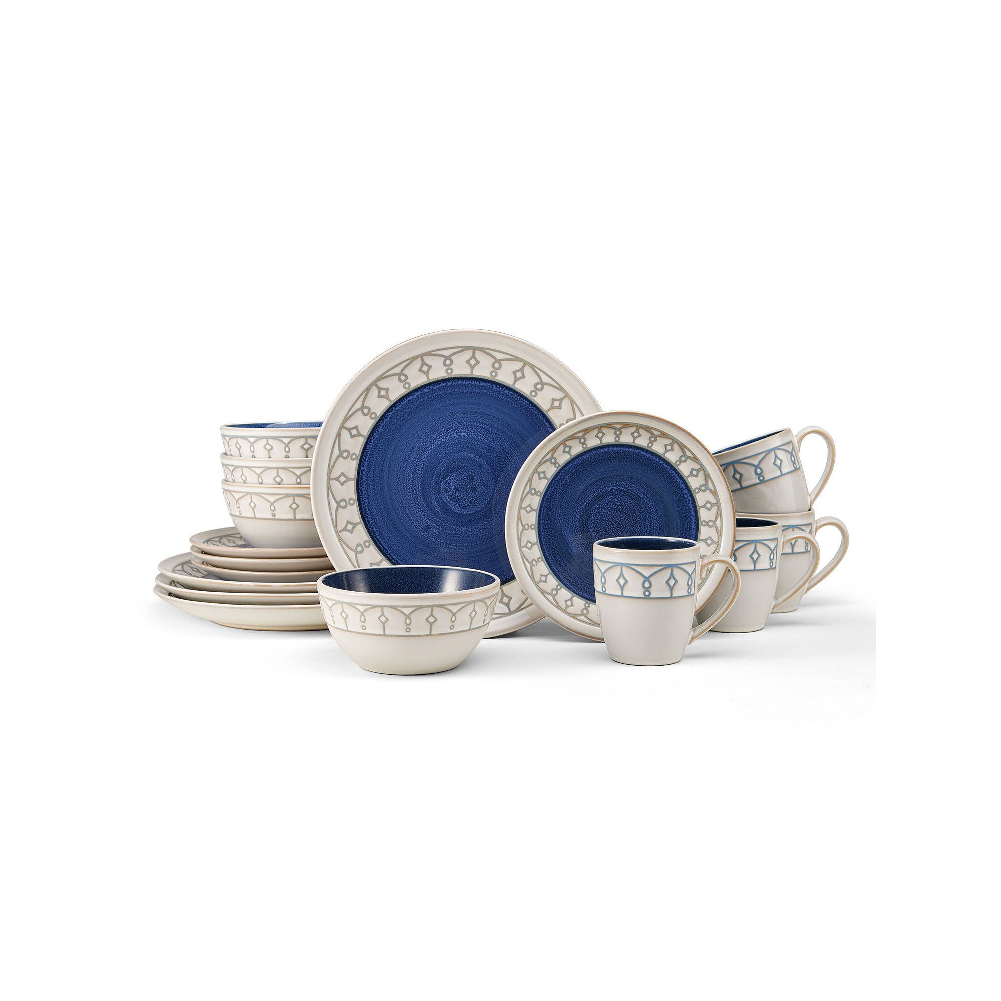 Pfaltzgraff Remi Beige 16-pc. Dinnerware Set, Blue