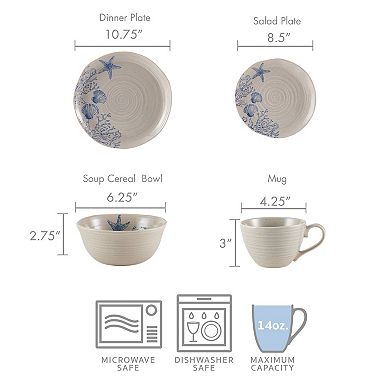 Pfaltzgraff Southport 16-pc. Dinnerware Set Cream