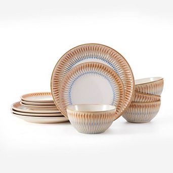 Pfaltzgraff Hensley Blue 12 pc Dinnerware Set