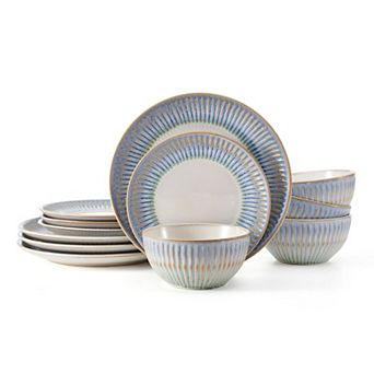 Pfaltzgraff Hensley Blue 12 pc Dinnerware Set