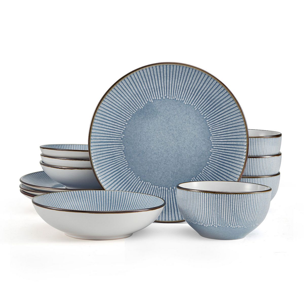 Pfaltzgraff Arlie Gray 12-pc. Dinnerware Set - Blue
