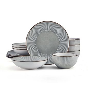 Pfaltzgraff Arlie Gray 12 pc Dinnerware Set