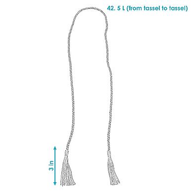 Sunnydaze Rope Indoor and Outdoor Curtain Tiebacks - Copper - Set of 2