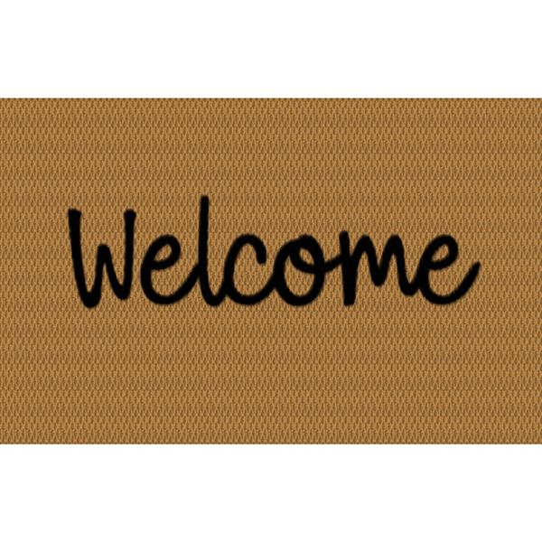 Bungalow Flooring Resisal Script Navy 22x34 in Indoor Outdoor