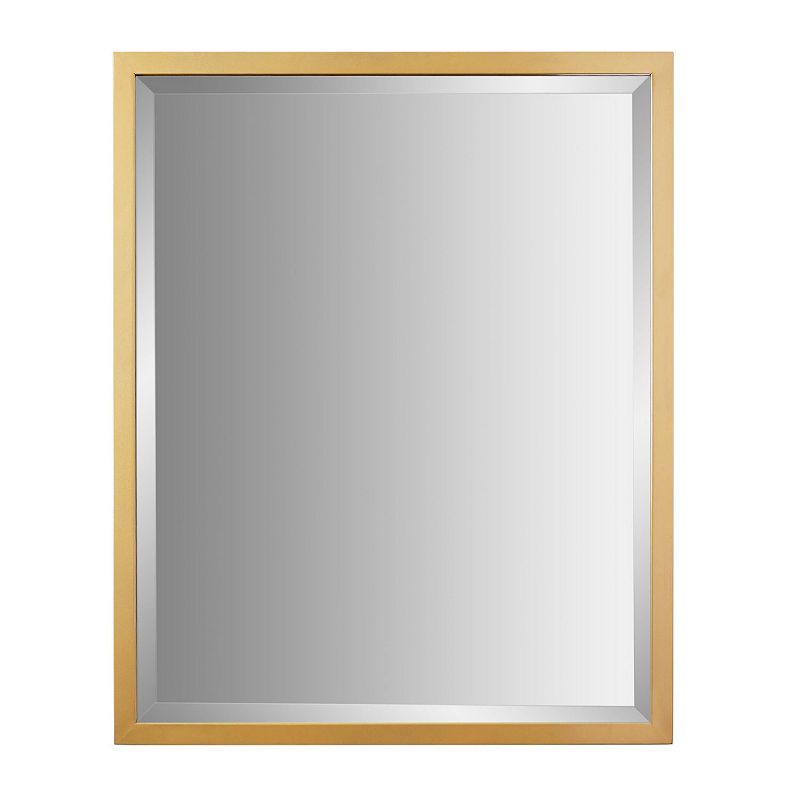 Head West Metal Framed Rectangular Vanity Wall Mirror, Yellow, 24X30