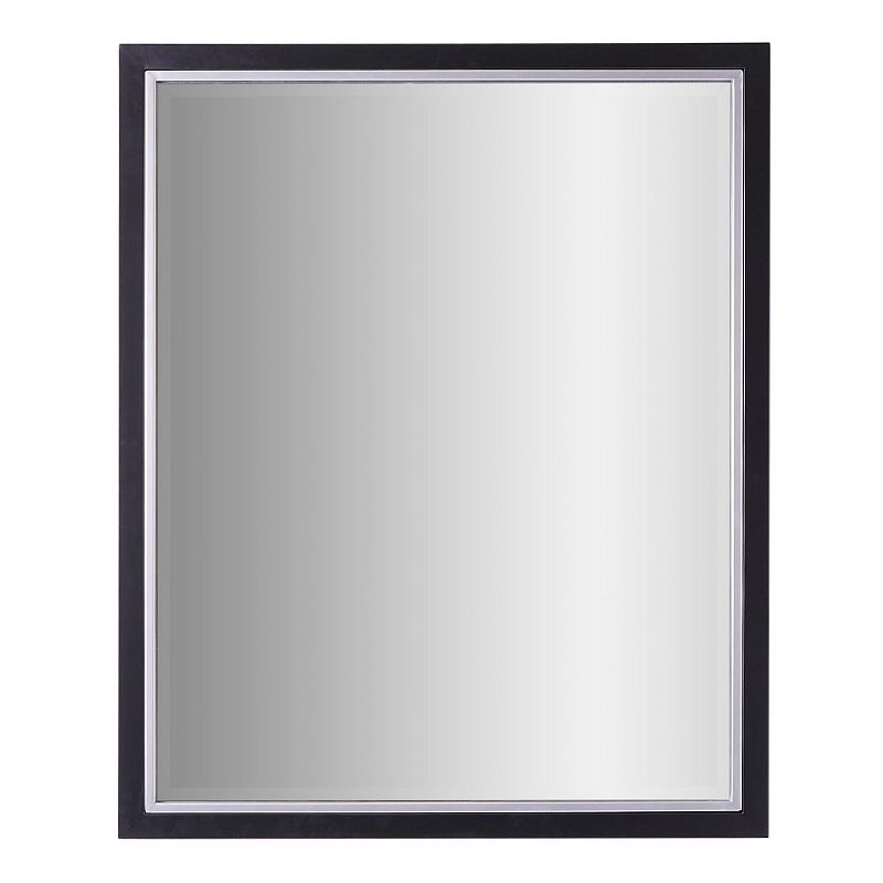 Head West Metal Framed Rectangular Wall Mirror, Multicolor, 24X30