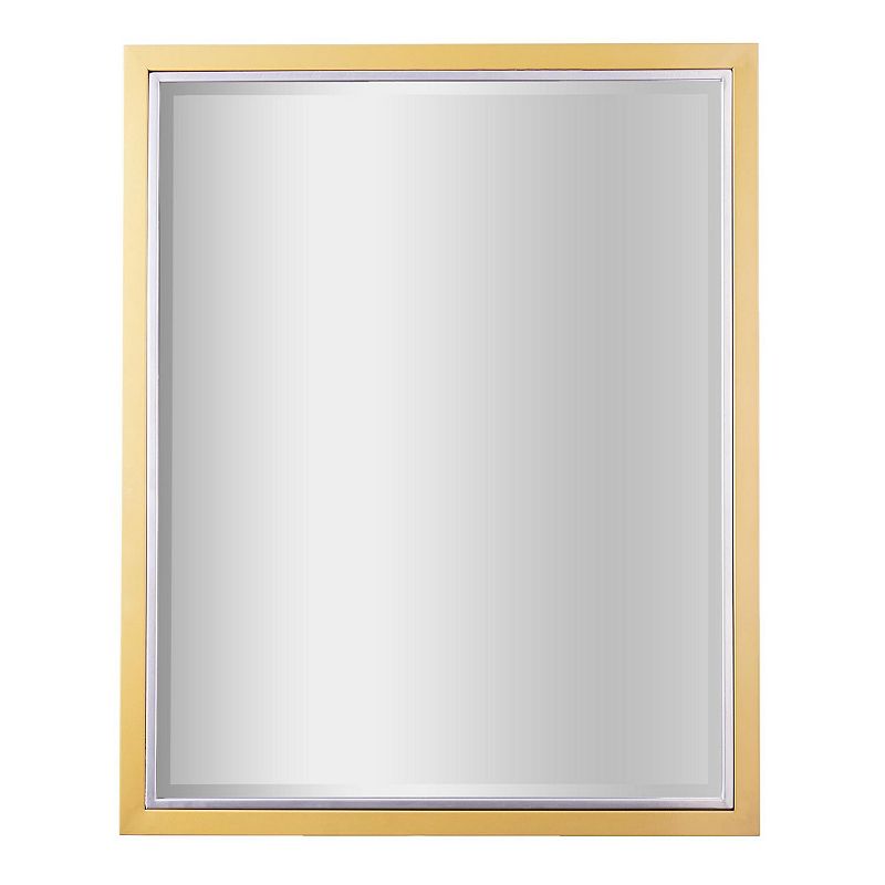 Head West Metal Framed Rectangular Wall Mirror, Multicolor, 24X30