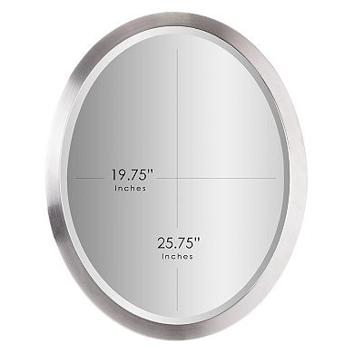 Head West Oval Metal Framed Vanity Wall Mirror