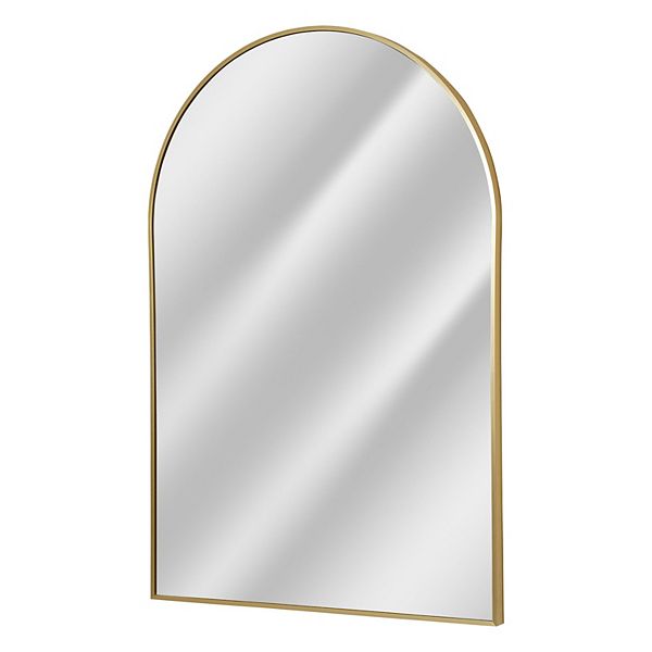 Head West Arch Shaped Thin Metal Frame Modern Wall Vanity Accent Mirror - 24 x 36