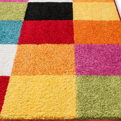 Well Woven StarBright Bright Square Multi Kid's Area Rug