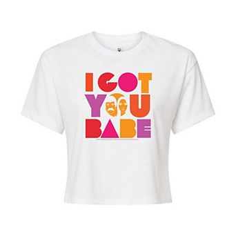 Juniors' Sonny & Cher "I Got You Babe" Cropped Graphic Tee