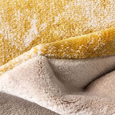 Well Woven Good Vibes Rosa Gold Modern Abstract Geometric Area Rug