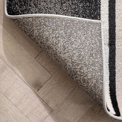 Well Woven Good Vibes Belle Dark Blue Modern Abstract Geometric Area Rug