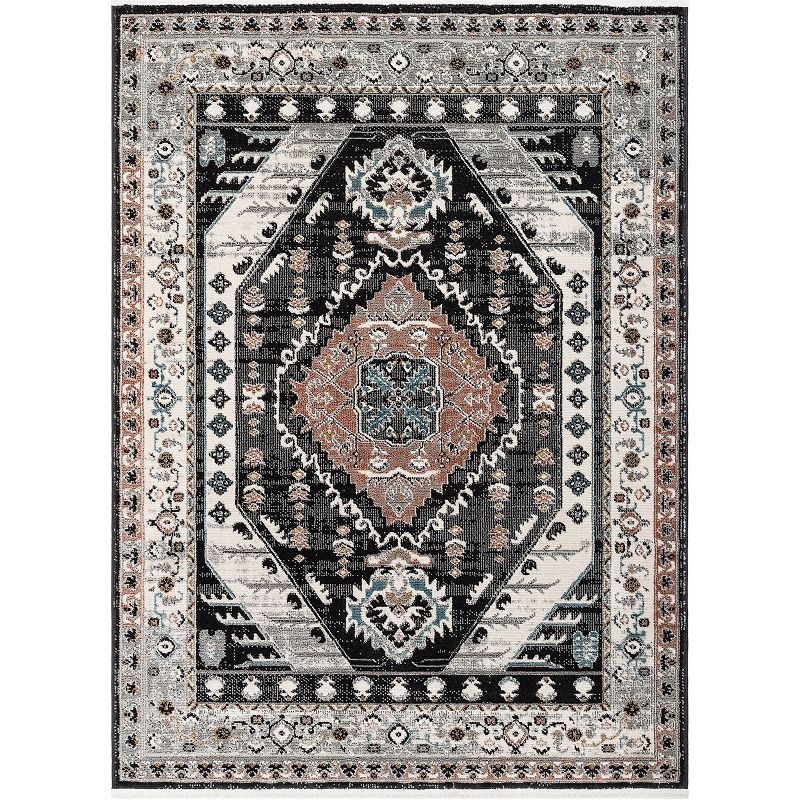 Well Woven Julita Vintage Bohemian Aztec Area Rug, Black, 10X13 Ft