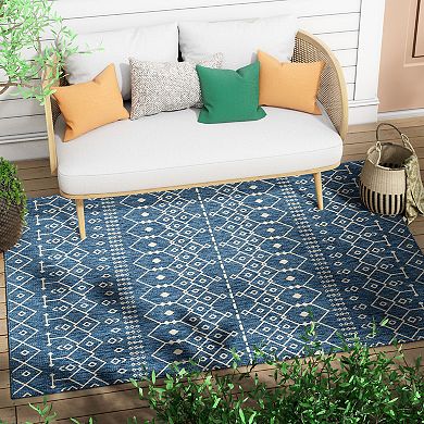 Well Woven Medusa Nord Brown Moroccan Tribal Indoor Outdoor Area Rug