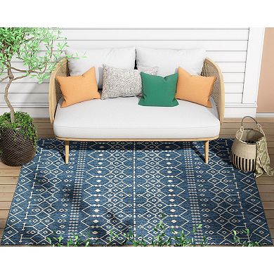 Well Woven Medusa Nord Brown Moroccan Tribal Indoor Outdoor Area Rug