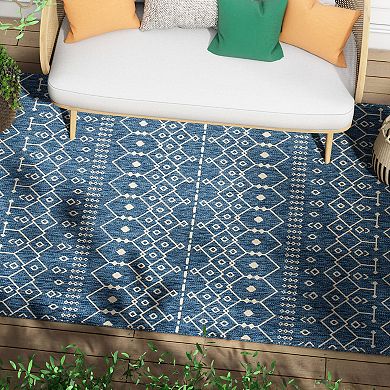 Well Woven Medusa Nord Brown Moroccan Tribal Indoor Outdoor Area Rug