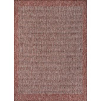 Well Woven Medusa Odin Blue Solid & Striped Indoor Outdoor Area Rug