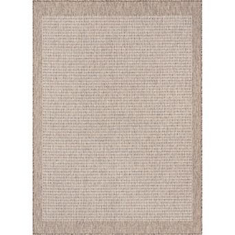 Well Woven Medusa Odin Blue Solid & Striped Indoor Outdoor Area Rug