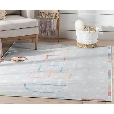 Well Woven Kids Hopscotch Rainbow Area Rug