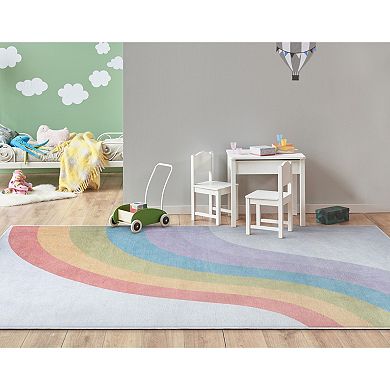 Well Woven Kids Rainbow Modern Area Rug