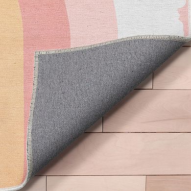 Well Woven Kids Crescent Rainbow Modern Area Rug