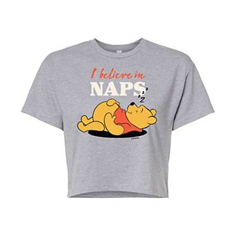 Disney's Winnie The Juniors' Naps Cropped Graphic Tee