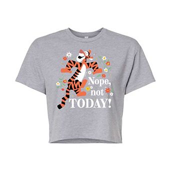 Disney's Winnie The Juniors' Nope Cropped Graphic Tee