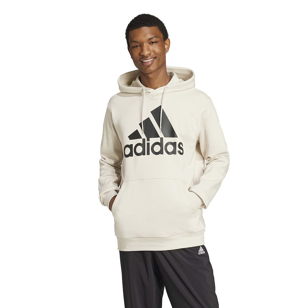 Adidas Essentials Giant Logo Fleece Hoodie Men's Sports Winter outlets Top Black