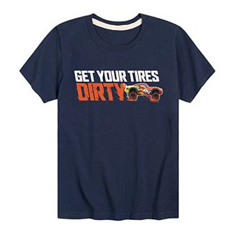 Disney / Pixar's Cars Lightening McQueen Boys 8-20 Get Your Tires Dirty Graphic Tee