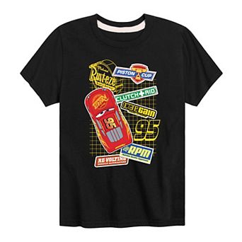 Disney / Pixar's Cars Lightning McQueen Boys 8-20 Decals Graphic Tee