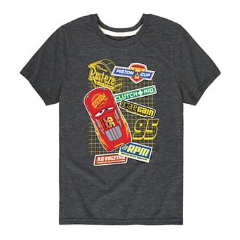 Disney / Pixar's Cars Lightning McQueen Boys 8-20 Decals Graphic Tee