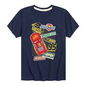Disney / Pixar's Cars Lightning McQueen Boys 8-20 Decals Graphic Tee