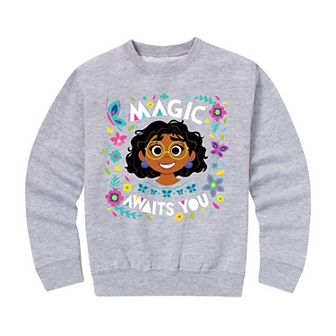Disney's Encanto Boys 8-20 Magic Awaits You Crew Fleece Sweatshirt